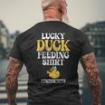 Lucky Duck Feeding Shirt Men's Back Print T-Shirt Gifts for Old Men