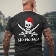 Lustiges Weihnachten Piraten Pirat Weihnachtsmann Hut Yo Ho T-Shirt mit Rückendruck Geschenke für alte Männer