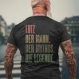 Lutz El Hombre Del Mito La Leyenda Nombre Gracioso Camiseta Hombre Estampado Espalda Regalos para ancianos