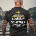 His Majesty Der Schwager Entry Den Raum T-Shirt mit Rückendruck Geschenke für alte Männer