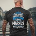 Markus Name With King Saying T-Shirt mit Rückendruck Geschenke für alte Männer