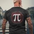 Math Pi Shirt Pi Symbol 314 Pi Day Math Lovers Math Teacher Men's Back Print T-Shirt Gifts for Old Men