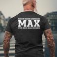 Max First Name Saying Max T-Shirt mit Rückendruck Geschenke für alte Männer