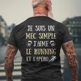 Mec Simple Running Apéro Homme Humour Course À Pied Cadeau T-shirt imprimé au dos Cadeaux pour les vieillards