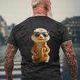 Meerkat With Sunglasses Animal Lovers Cute Surikate T-Shirt mit Rückendruck Geschenke für alte Männer