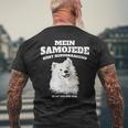 Mein Samojede Hört Superb Es Ist Ihm Nur Egal Gassi T-Shirt mit Rückendruck Geschenke für alte Männer