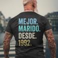 Mejor Marido Desde 1992 33 Aniversario De Boda 33 Años Camiseta Hombre Estampado Espalda Regalos para ancianos