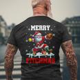 Merry Christmas Pitchmas Pitcher Softball Costume Player Men's Back Print T-Shirt Gifts for Old Men
