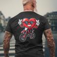 Motocross Heart Dirt Bike Valentines Day Motorcycle Boys Men's T-shirt Back Print Gifts for Old Men