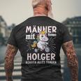 Name Holger Birthday Saying First Name Holger T-Shirt mit Rückendruck Geschenke für alte Männer