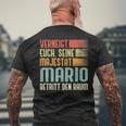 Name Mario -Erneigt Euch Seine Majestät Mario T-Shirt mit Rückendruck Geschenke für alte Männer