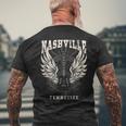 Nashville Tennessee Alas De Guitarraintage Sin Mangas Camiseta Hombre Estampado Espalda Regalos para ancianos
