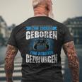 Nerd Gamer Zum Zocken Geboren Zum Arbeiten Zwungen S T-Shirt mit Rückendruck Geschenke für alte Männer