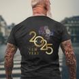 New Year's Eve Party Supplies 2025 Happy New Year Fireworks T-Shirt mit Rückendruck Geschenke für alte Männer