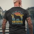 Newfoundland Dog Newfie Owner Retro Vintage Men's Back Print T-Shirt Gifts for Old Men