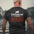 Newfoundland Dog Owner Dog Lover T-Shirt Men's Back Print T-Shirt Gifts for Old Men