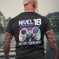 Nivel 18 Desbloqueado Cumpleaños 18 Años Camiseta Hombre Estampado Espalda Regalos para ancianos