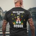 Noob & Professional Gamer Will Do Chores For Robux Men's T-shirt Back Print Gifts for Old Men Noob & Professional Gamer Will Do Chores For Robux Men's T-shirt Back Print Gifts for Old Men