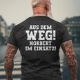 Norbert Saying Aus Dem Weg First Name Norbert T-Shirt mit Rückendruck Geschenke für alte Männer