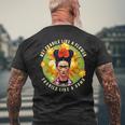 Not Fragile Like A Flower Fragile Like A Bomb Mexican Quote Men's Back Print T-Shirt Gifts for Old Men