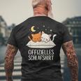 Official Sleep Cat Cat T-Shirt mit Rückendruck Geschenke für alte Männer