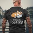 Official Sleep Corgi Dog Sleeping Chilling Dog T-Shirt mit Rückendruck Geschenke für alte Männer