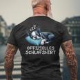 Offizielles Schlaf Boston Terrier Hund Hunde Liebhaber T-Shirt mit Rückendruck Geschenke für alte Männer