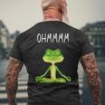 Ohmmmm With Saying Frog Meditation S T-Shirt mit Rückendruck Geschenke für alte Männer