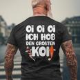 Oi Oi Oi I Hob Den Biggest Koi Fish Koi T-Shirt mit Rückendruck Geschenke für alte Männer