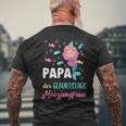 Papa The Birthday Mermaid Birthday T-Shirt mit Rückendruck Geschenke für alte Männer