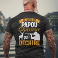 Papou Chasseur Papy Papa Fête Pères Grand-Père La Chasse Fun T-shirt imprimé au dos Cadeaux pour les vieillards