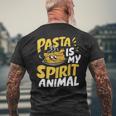 Pasta Is My Spirit Animal Pasta Party Men's Back Print T-Shirt Gifts for Old Men