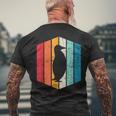 Penguin Intage Penguin Lover Penguin T-Shirt mit Rückendruck Geschenke für alte Männer