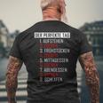 The Perfect Day As A Gamer Gaming T-Shirt mit Rückendruck Geschenke für alte Männer