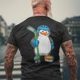 Pingüino Hockey Sobre Hielo Palo De Hockey Deportes Camiseta Hombre Estampado Espalda Regalos para ancianos