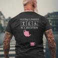 Pink Teapot And Cup TEA Chemistry Solution Men's Back Print T-Shirt Gifts for Old Men