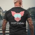 Pistensau Apres Ski Skiing Holiday T-Shirt mit Rückendruck Geschenke für alte Männer
