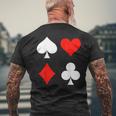 Playing Cards Skat Card Game Poker Costume Carnival Fancy Dress T-Shirt mit Rückendruck Geschenke für alte Männer