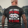 Poker Costume For In Texas Poker Player T-Shirt mit Rückendruck Geschenke für alte Männer