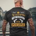 Police Officer Police Your Majesty Of The Police Officer S T-Shirt mit Rückendruck Geschenke für alte Männer