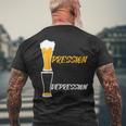 Pression Depression Bière Apéro Fête Bar Nouvel An Cadeau T-shirt imprimé au dos Cadeaux pour les vieillards