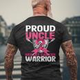 Proud Uncle Warrior Breast Cancer Awareness Men's T-shirt Back Print Gifts for Old Men