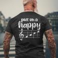 Put On A Happy Face Music Gráfico Divertido Para El Músico Camiseta Hombre Estampado Espalda Regalos para ancianos