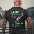 Real Hunting Your Food Hunter Deer Hunting T-Shirt mit Rückendruck Geschenke für alte Männer