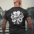 The Redhead Clovers Stamp Cute Saint Patrick's Day Fun Men's T-shirt Back Print Gifts for Old Men