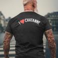 Regalo Para El Primer Nombre Chayanne I Love Chayanne Camiseta Hombre Estampado Espalda Regalos para ancianos