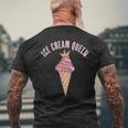 Reine De La Crème Glacée T-shirt imprimé au dos Cadeaux pour les vieillards