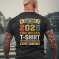 Retirement 2025 Retirement Pension Decoration Retirees 2025 T-Shirt mit Rückendruck Geschenke für alte Männer