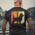 Retro Cairn Terrier Dog Feliz Navidad Regalo Camiseta Hombre Estampado Espalda Regalos para ancianos