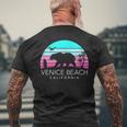 Rétro Calienice Beach Californie Ours T-shirt imprimé au dos Cadeaux pour les vieillards